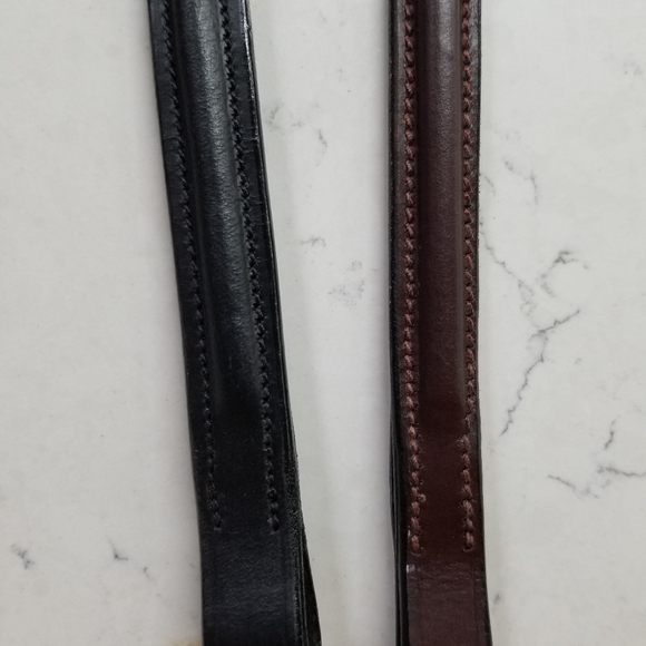 Leather Plain Raised Browband - Picture 4 of 13